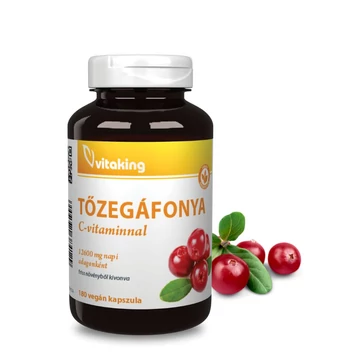 Vitaking Tőzegáfonya Kivonat C-Vitaminnal (180 kapszula)