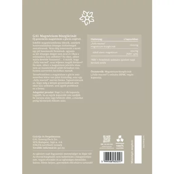 GAL Magnézium-biszglicinát – 180 kapszula