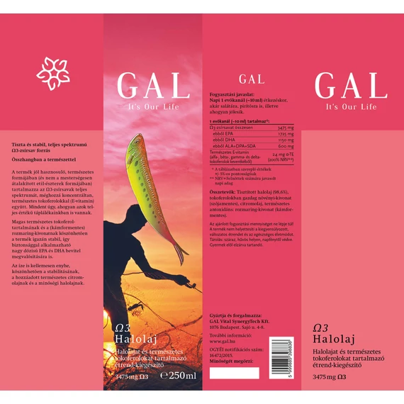GAL Ω3 Halolaj 250ml