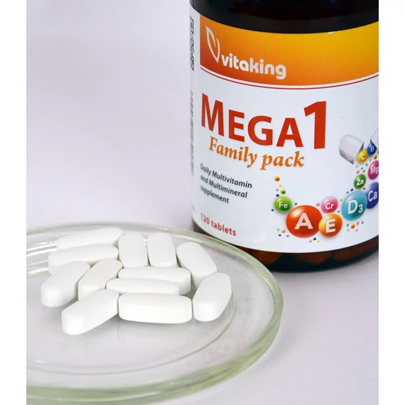 Mega1 Multivitamin Családi Kiszerelésben 120 tabletta