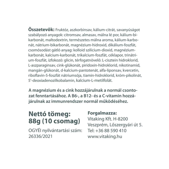 VitaDrink Elektrolit Italpor Vitaminokkal (10 tasak)