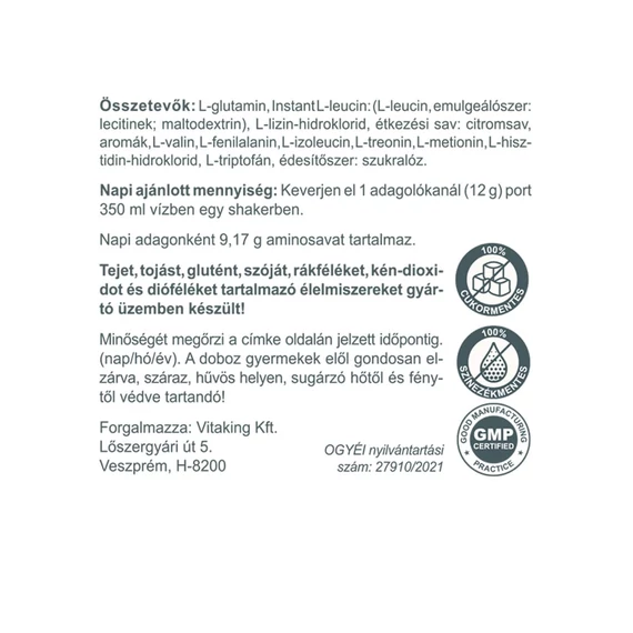 Vitaking Aminosav Komplex (300g) Citrom