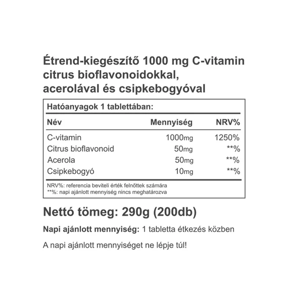 C-Vitamin 1000mg Biof. (200 tabletta)