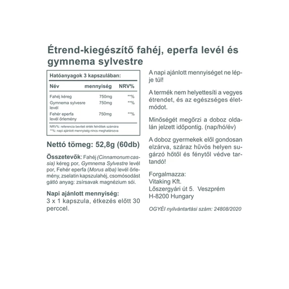 Gymnemax 60 kapszula