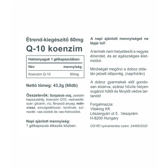 Koenzim Q-10 60mg (60 gélkapszula)