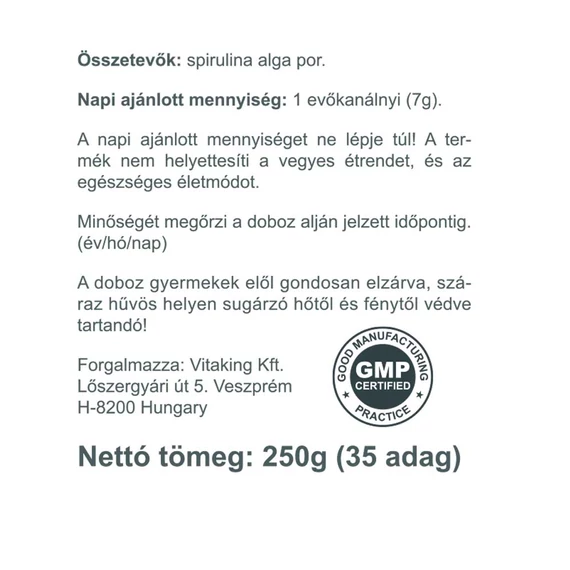Spirulina Alga Por 250g