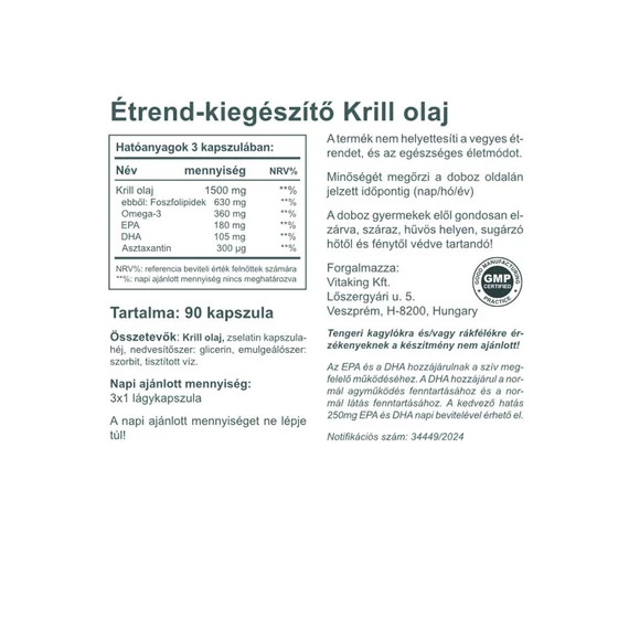 Vitakrill Olaj (90 gélkapszula)