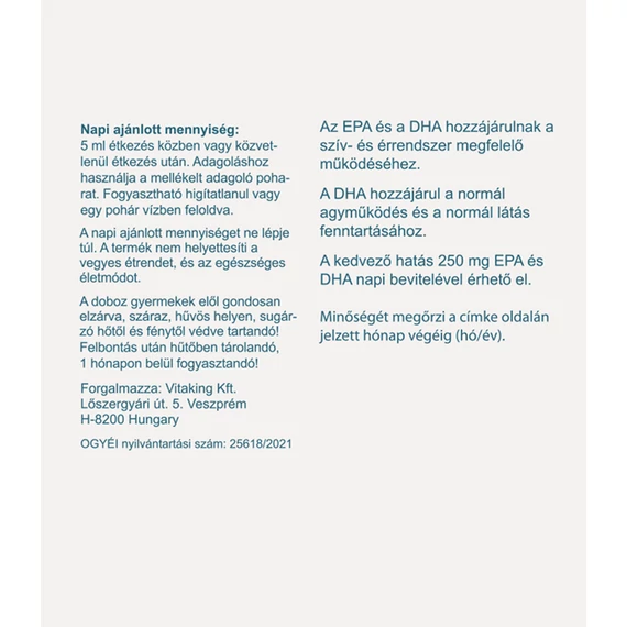 Omega-3 Olaj (Tg) 150ml