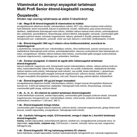 VitakingMulti Senior Profi Vitamincsomag 30 csomag