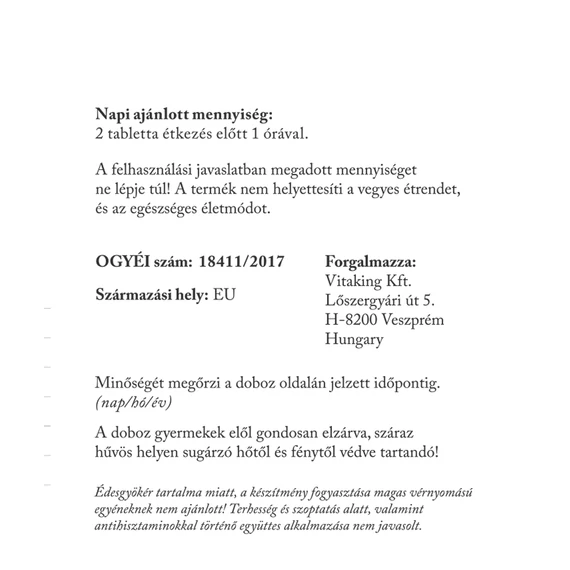 Vitaking Allerdin (45 tabletta)