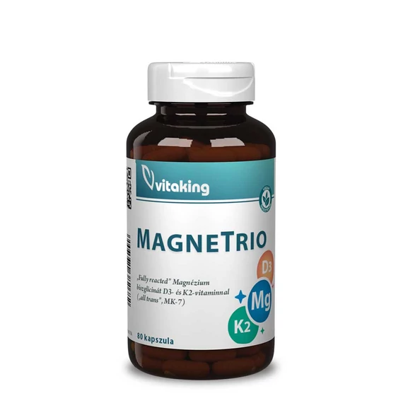 MagneTrio D3+K2+ Magnézium Biszglicinát (80 kapszula)
